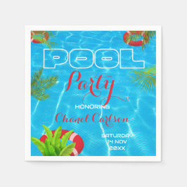 Tropisch zwembad Party | Zomer verjaardag Servet