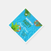 Tropisch zwembad Party | Zomer Verjaardag uitnodig Servet (Hoek)