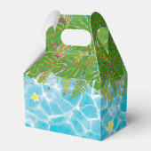 Tropisch Zwembad Party Zwembad Verjaardag Bedankdoosjes (Achterkant)