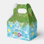 Tropisch Zwembad Party Zwembad Verjaardag Bedankdoosjes (Voorkant Zijde)