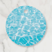 Tropisch Zwembad Party Zwembad Verjaardag Bedankjes Labels (Achterkant)