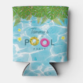 Tropisch Zwembad Party Zwembad Verjaardag Blikjeskoeler (Voorkant)