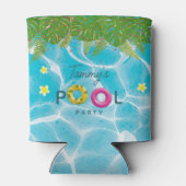 Tropisch Zwembad Party Zwembad Verjaardag Blikjeskoeler (Achterkant)