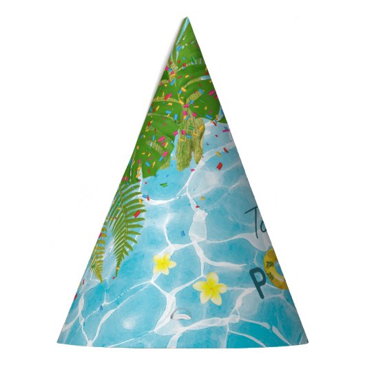 Tropisch Zwembad Party Zwembad Verjaardag Feesthoedjes (Links)