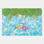 Tropisch Zwembad Party Zwembad Verjaardag Inpakpapier Vel (Voorkant 2)