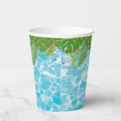 Tropisch Zwembad Party Zwembad Verjaardag Papieren Bekers (Rechts)