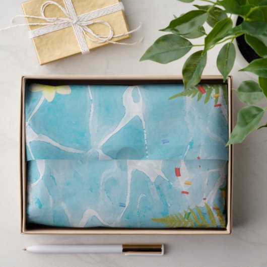 Tropisch Zwembad Party Zwembad Verjaardag Tissuepapier (Geschenk)