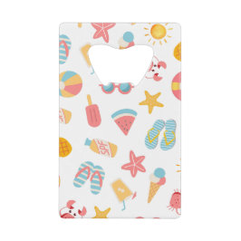 Tropisch Zwembadfeest Creditkaart Flessenopener