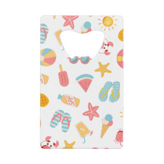 Tropisch Zwembadfeest Creditkaart Flessenopener