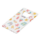 Tropisch Zwembadfeest Creditkaart Flessenopener (Achterkant Gekanteld)