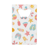 Tropisch Zwembadfeest Creditkaart Flessenopener (Achterkant)