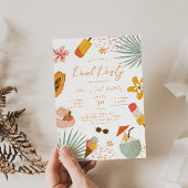 Tropisch zwembordfeest Zomer verjaardagsuitnodigin Kaart