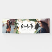 Tropische 2 foto afstuderen moderne scriptbanne spandoek (Horizontaal)