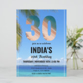 Tropische 30e verjaardag kaart (Staand voorkant)