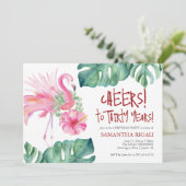 Tropische 30e verjaardag Uitnodiging Sjabloon (Staand voorkant)