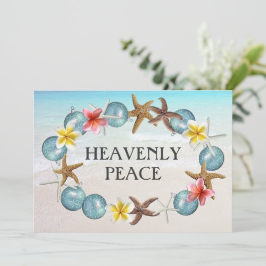 Tropische, 5 x 7 Kerstmis Kaart met scripts (Staand voorkant)