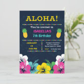 Tropische 7e verjaardag van de geboorte kaart (Staand voorkant)