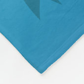 Tropische aangepaste Aqua Blue Palm Tree Fleece Deken (Hoek)