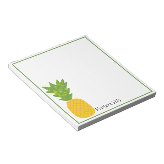 Tropische, aangepaste laptop met ananas notitieblok (Schuin)