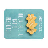 Tropische aanjager monogram handdop voor Cruisefas Magneet (Horizontaal)