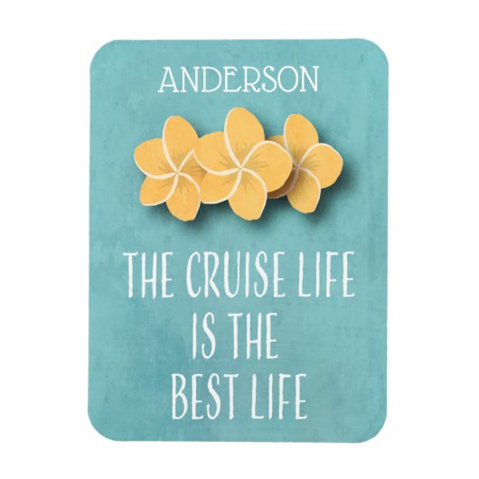 Tropische aanjager monogram handdop voor Cruisefas Magneet (Verticaal)