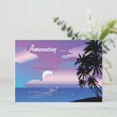 Tropische aankondiging van het nachthuwelijk (Staand voorkant)