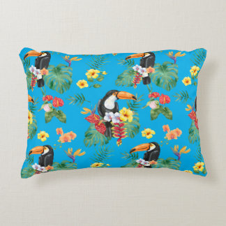 Tropische aanraak en bloemen accent kussen