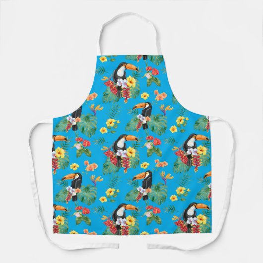 Tropische aanraak en bloemen schort (Voorkant)