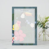 Tropische aanraking in de natuur briefpapier (Staand voorkant)