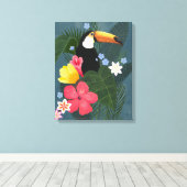 Tropische aanraking in de natuur canvas afdruk (Insitu (Houten vloer))