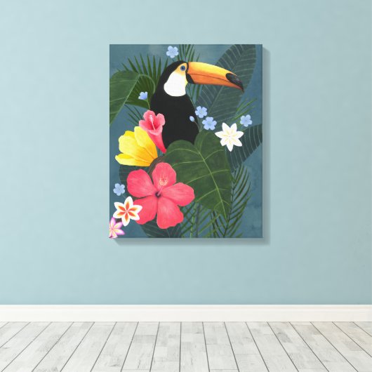 Tropische aanraking in de natuur canvas afdruk (Insitu (Houten vloer))