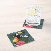 Tropische aanraking in de natuur kartonnen onderzetters (Insitu)