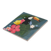 Tropische aanraking in de natuur tegeltje (Zijkant)