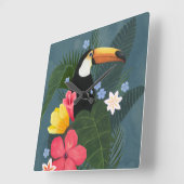 Tropische aanraking in de natuur vierkante klok (Hoek)