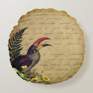 Tropische aanraking met het schrijven van Ephemera Rond Kussen