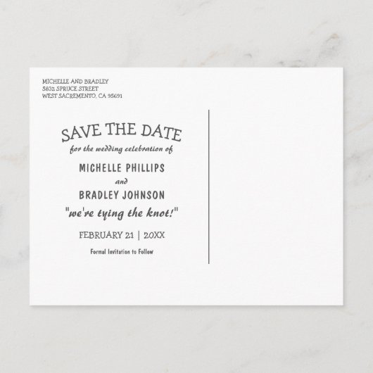 Tropische  aanvalslichten Opslaan datum Aankondigingskaart (Achterkant)