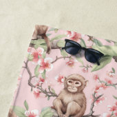 tropische aap | Roze gepersonaliseerde strandlaken (In situ)