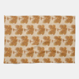 Tropische aardetinten Eilandpalm All-Over Print Theedoek