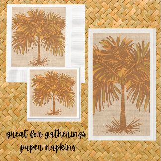 Tropische Aardetinten Eilandpalm Thanksgiving Servet