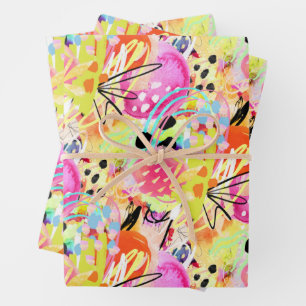 Tropische Abstracte eclectische Pop voor de zomerp Inpakpapier Vel