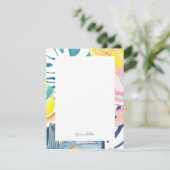 Tropische Abstracte kunst, aangepaste flatnote Kaa Kaart (Staand voorkant)