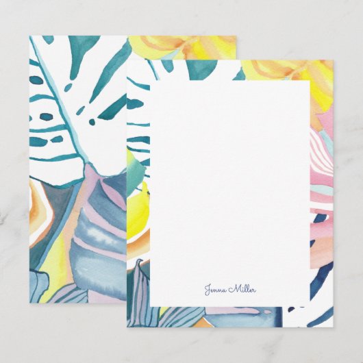 Tropische Abstracte kunst, aangepaste flatnote Kaa Kaart (Voorkant / Achterkant)