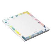 Tropische Abstracte Kunst Gepersonaliseerde briefp Notitieblok (Schuin)