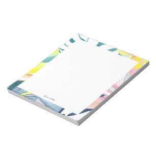 Tropische Abstracte Kunst Persoonlijk Briefpapier Notitieblok