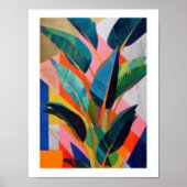 Tropische Abstracte Print, Moderne Kust Muur Kunst Poster (Voorkant)