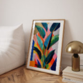 Tropische Abstracte Print, Moderne Kust Muur Kunst Poster
