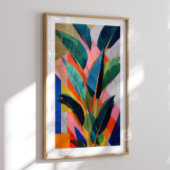 Tropische Abstracte Print, Moderne Kust Muur Kunst Poster