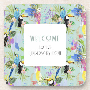 Tropische abstracties bier onderzetter