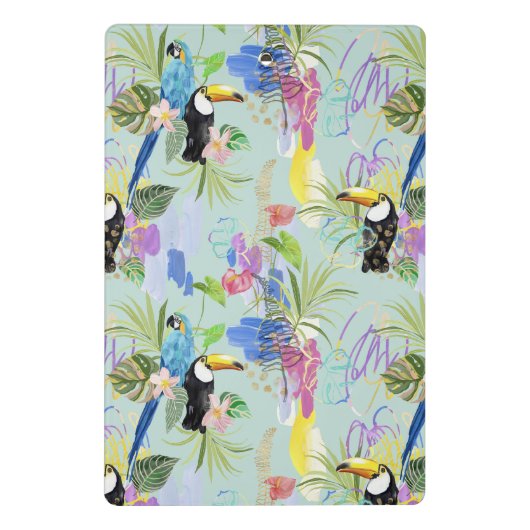Tropische abstracties mini klembord (Achterkant)