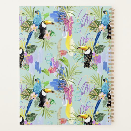 Tropische abstracties planner (Achterkant)